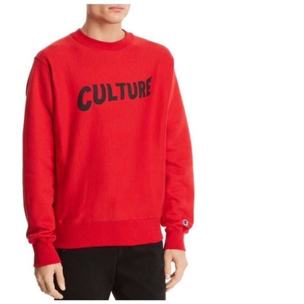 MIGOS Culture Album Crewneck Fleece Sweatshirt Champion Fleece Red Large New NWT